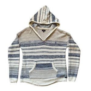 Lira Baja Pina Striped Coverup Beach Hoodie Size Small